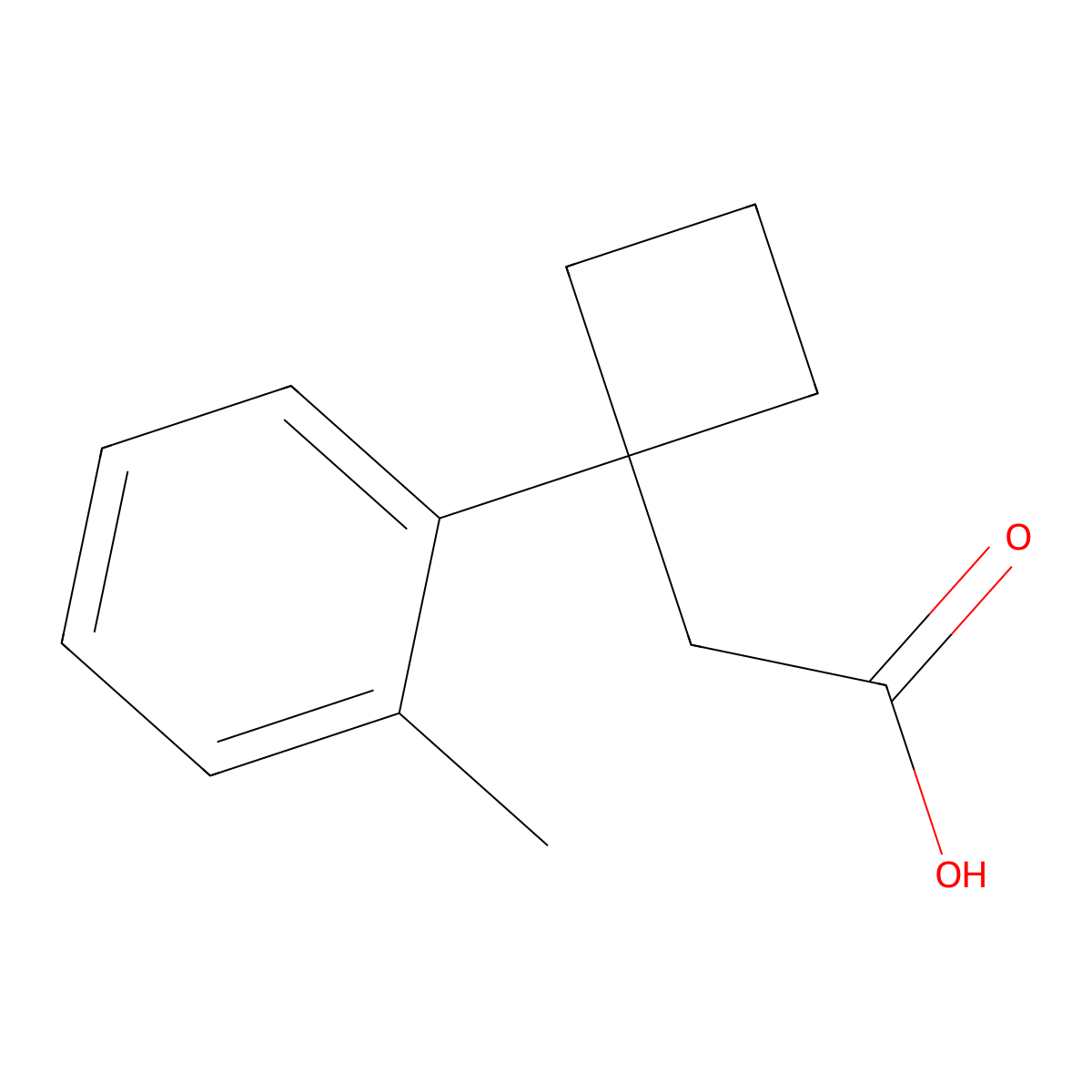 2-(1-o-Tolylcyclobutyl)acetic acid molecular structure, CAS 1508469-42-8