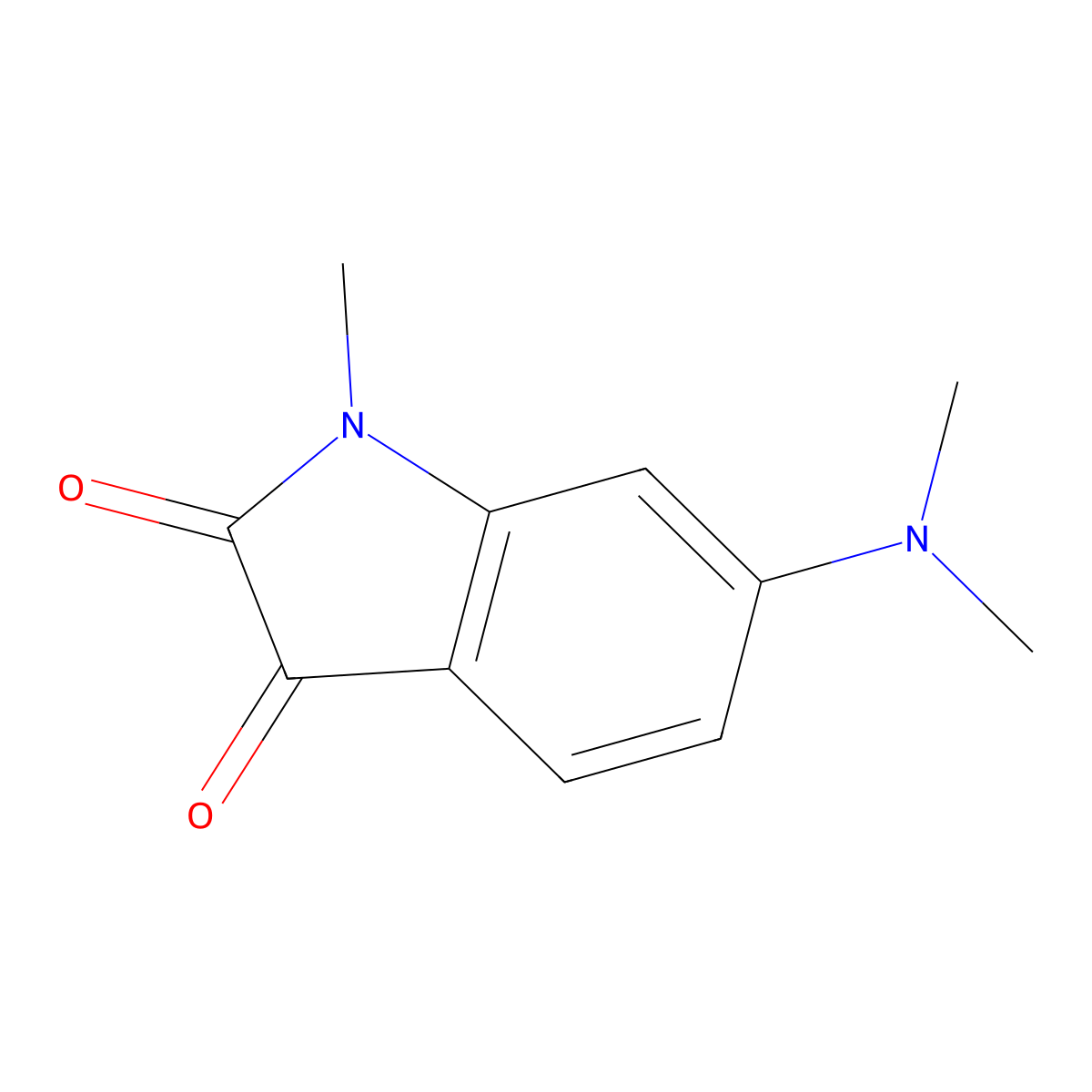 6-(dimethylamino)-1-methyl-2,3-dihydro-1H-indole-2,3-dione molecular structure, CAS 1508476-46-7