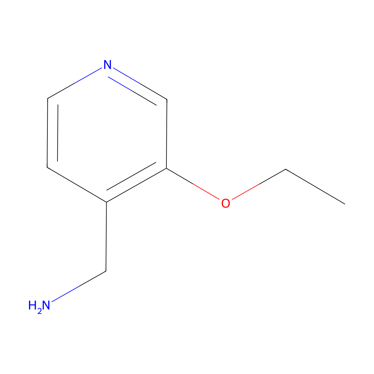 (3-Ethoxypyridin-4-yl)methanamine molecular structure, CAS 1508480-51-0