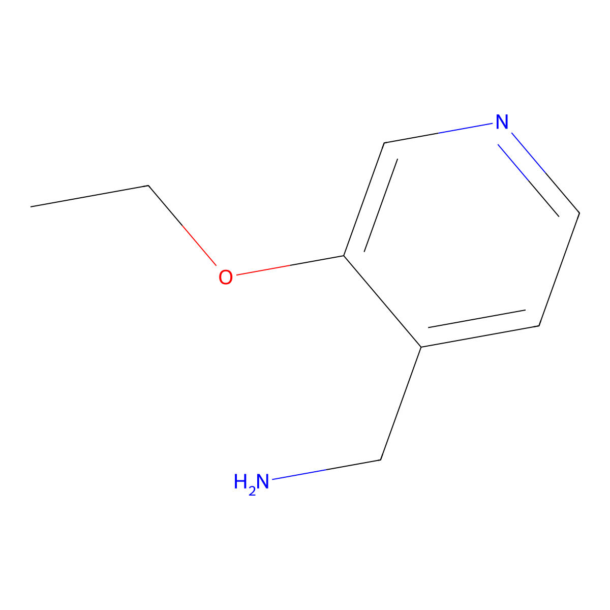 (3-Ethoxypyridin-4-yl)methanamine molecular structure, CAS 1508480-51-0