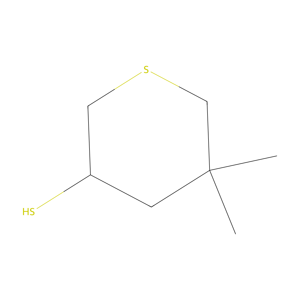 5,5-Dimethylthiane-3-thiol molecular structure, CAS 1508485-42-4