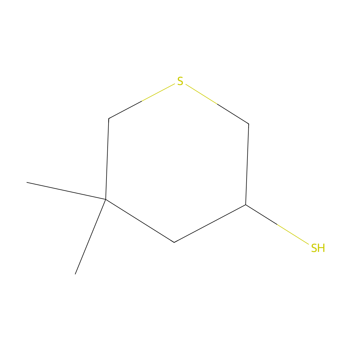 5,5-Dimethylthiane-3-thiol molecular structure, CAS 1508485-42-4