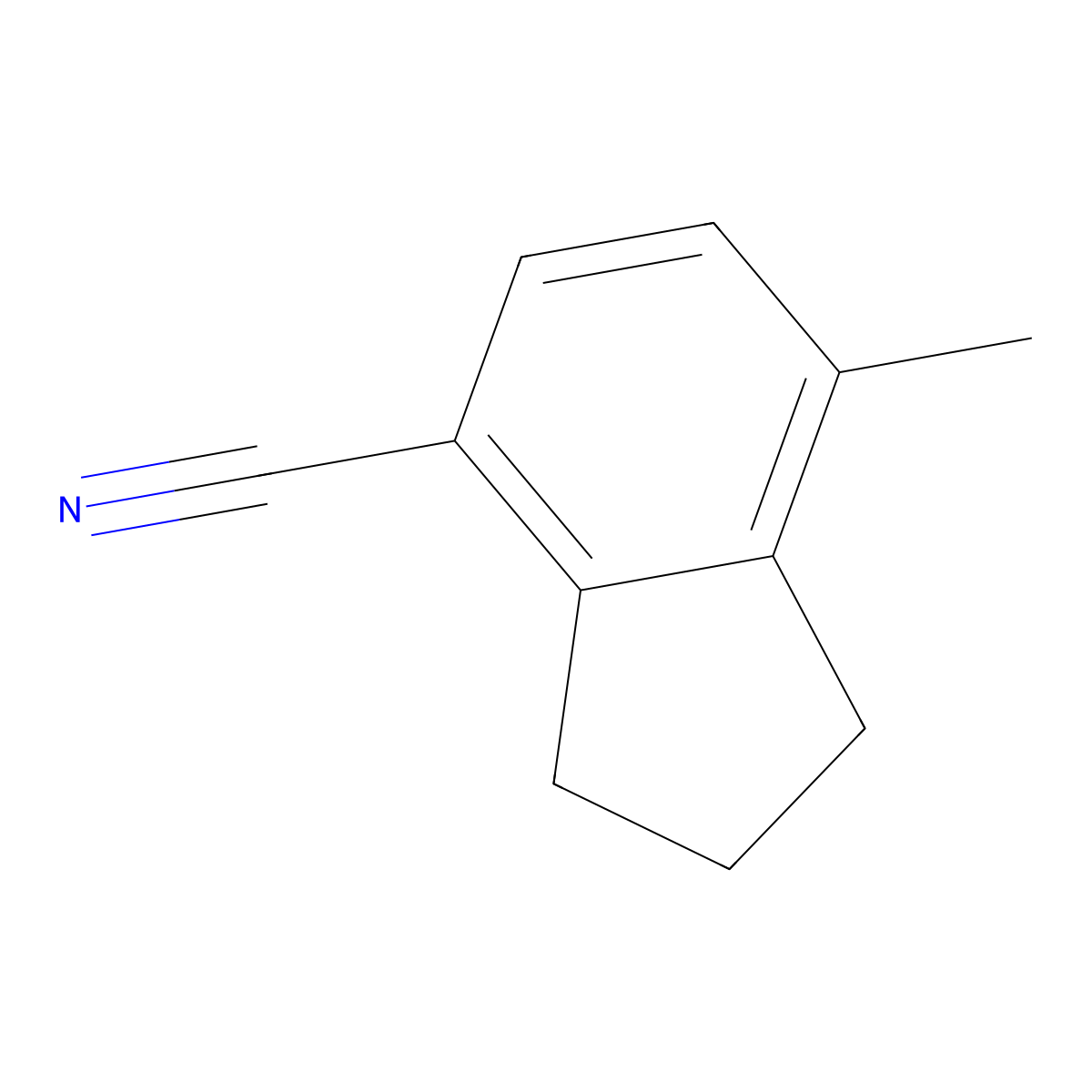 7-Methyl-4-indancarbonitrile molecular structure, CAS 15085-20-8