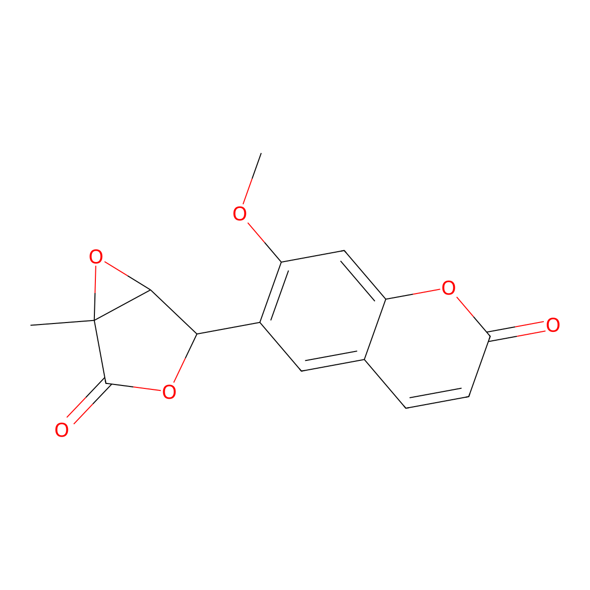 Micromelin molecular structure, CAS 15085-71-9