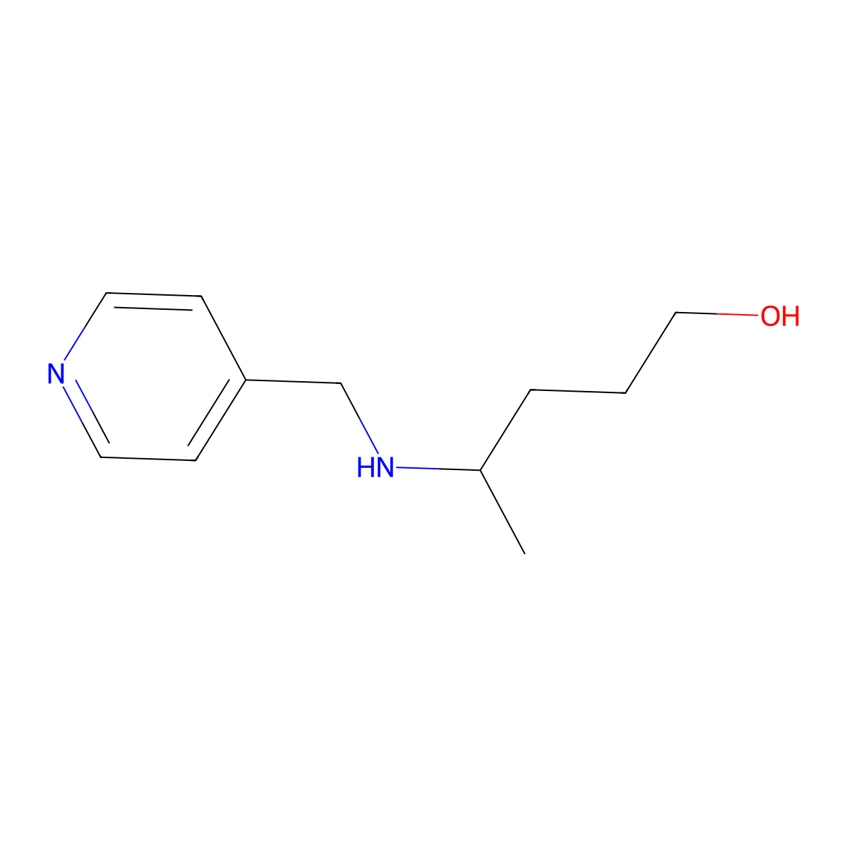 4-{[(Pyridin-4-yl)methyl]amino}pentan-1-ol molecular structure, CAS 1508500-50-2