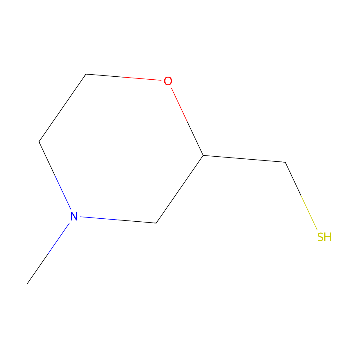 (4-Methylmorpholin-2-yl)methanethiol molecular structure, CAS 1508506-28-2