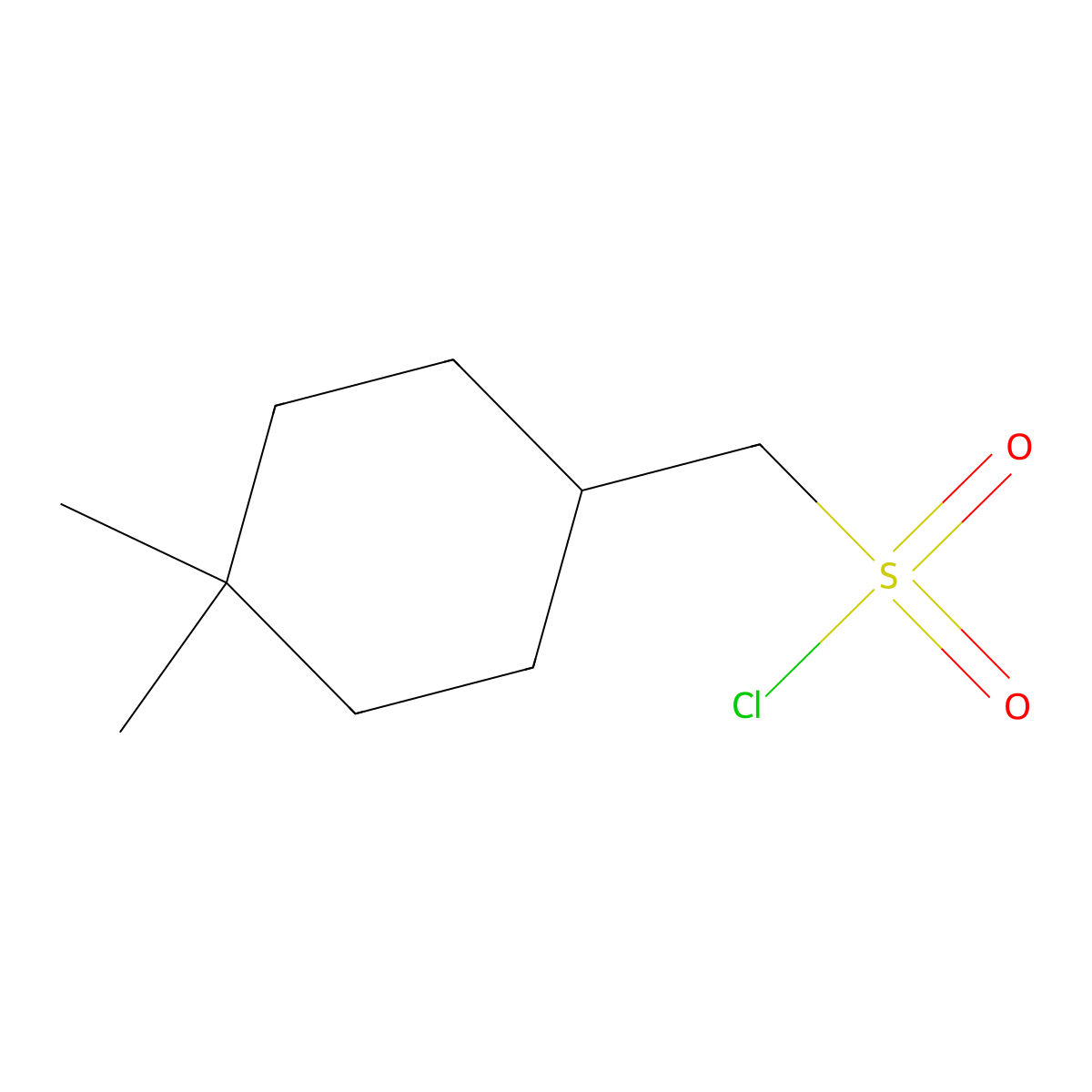 (4,4-Dimethylcyclohexyl)methanesulfonyl chloride molecular structure, CAS 1508517-22-3