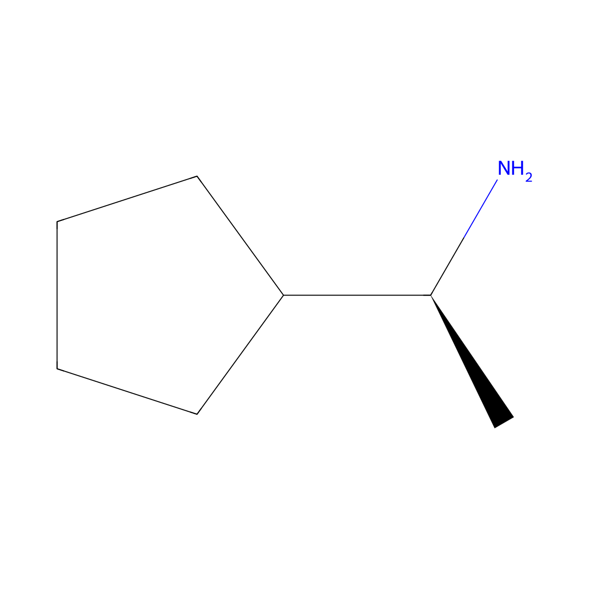 (1S)-1-cyclopentylethan-1-amine molecular structure, CAS 150852-71-4