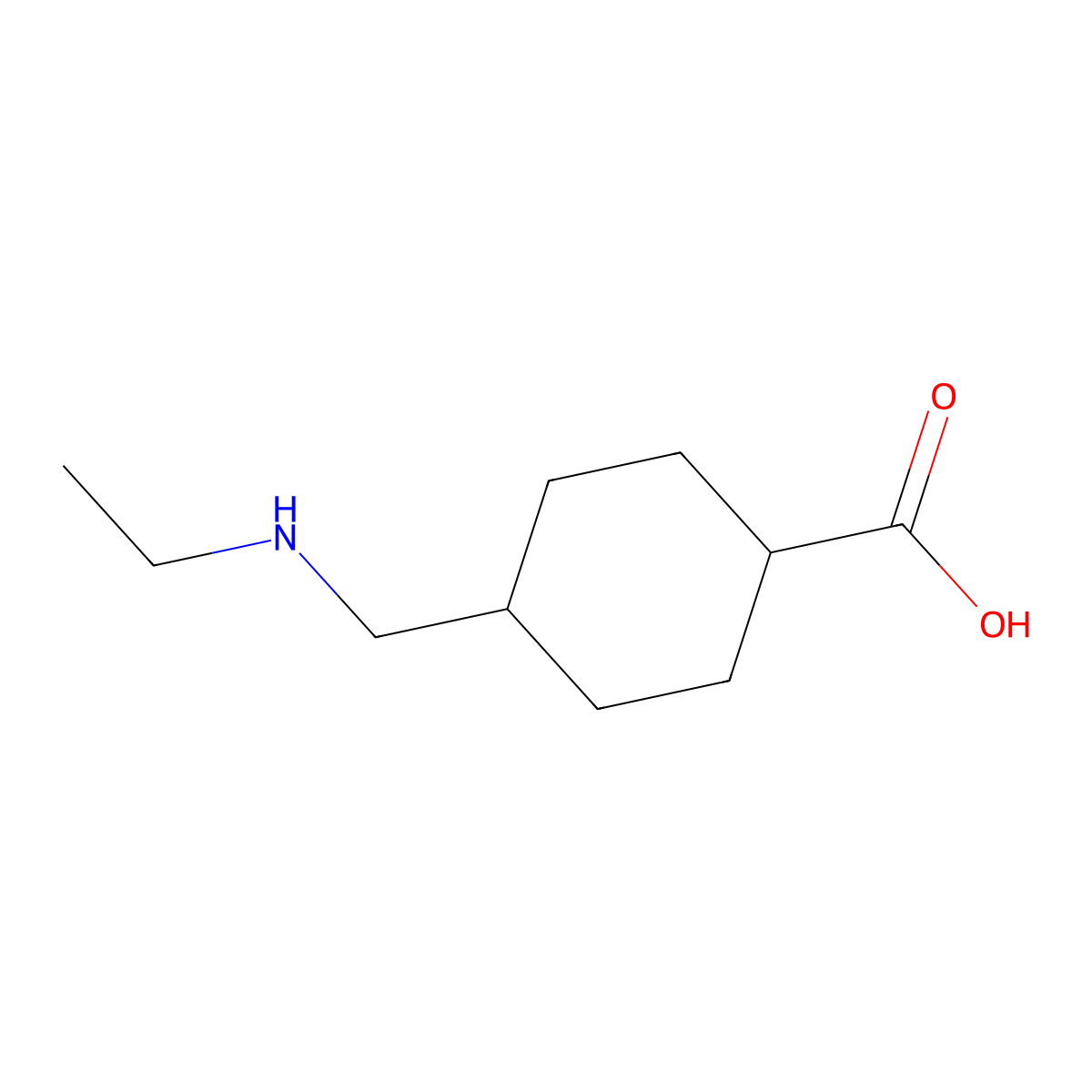 4-[(Ethylamino)methyl]cyclohexane-1-carboxylic acid molecular structure, CAS 1508533-17-2