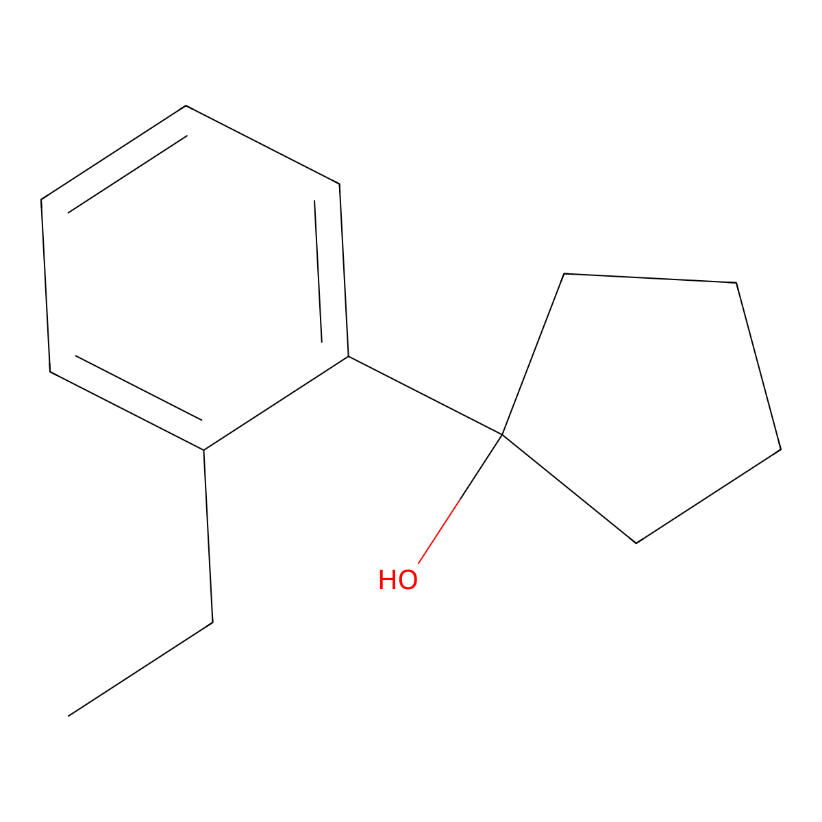 1-(2-Ethylphenyl)cyclopentanol molecular structure, CAS 1508537-64-1