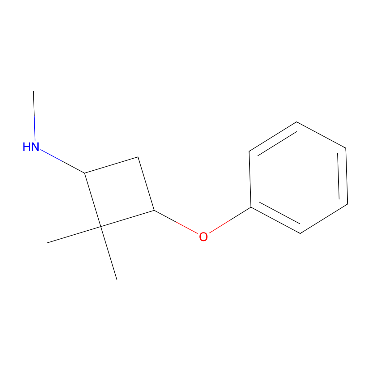 N,2,2-trimethyl-3-phenoxycyclobutan-1-amine molecular structure, CAS 1508545-54-7