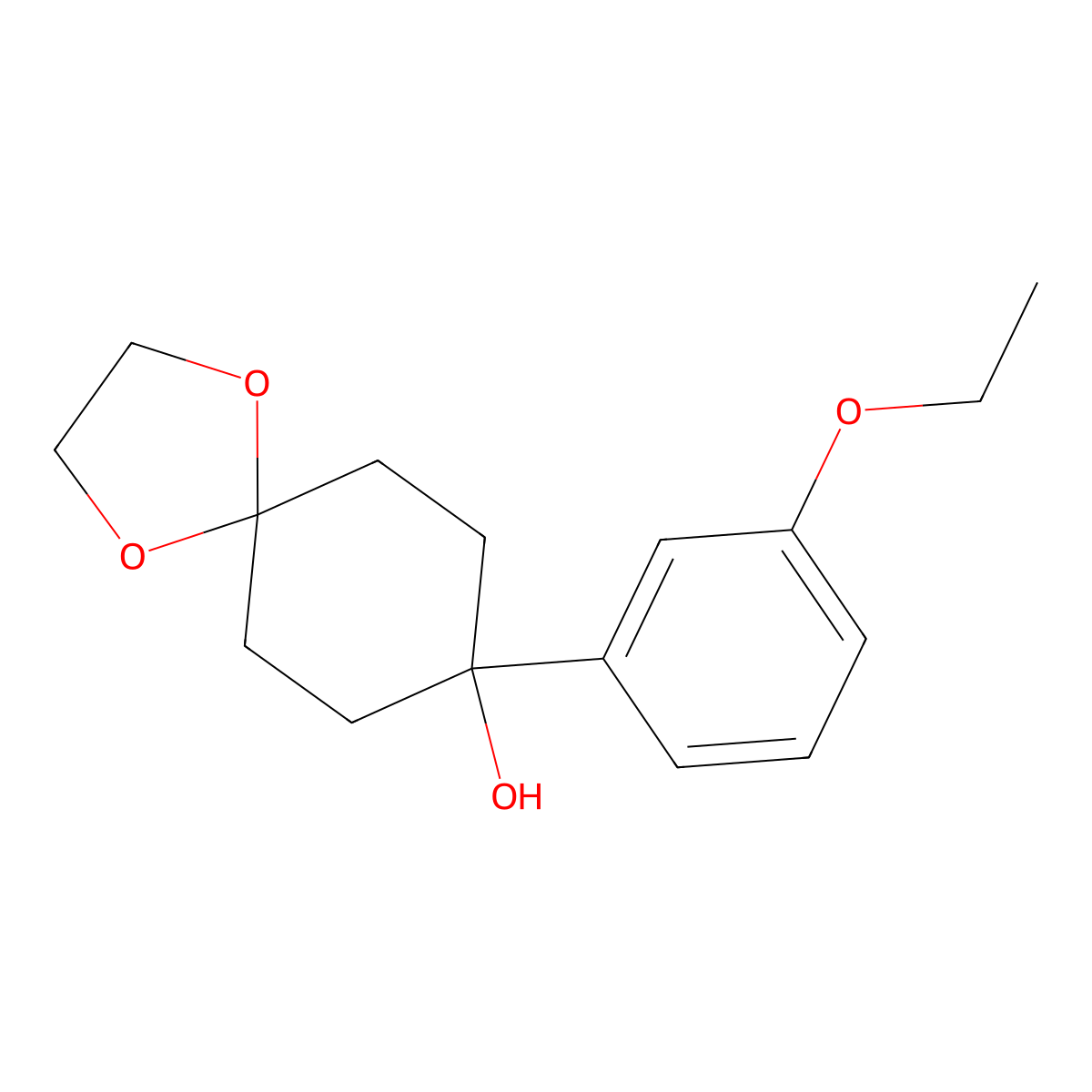 8-(3-Ethoxyphenyl)-1,4-dioxaspiro[4.5]decan-8-ol molecular structure, CAS 1508547-91-8