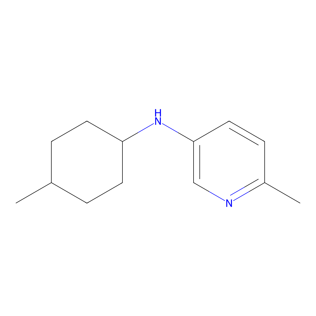 6-Methyl-N-(4-methylcyclohexyl)pyridin-3-amine molecular structure, CAS 1508548-66-0