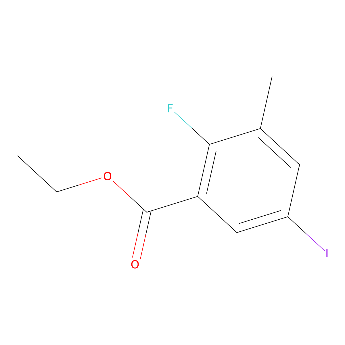 Ethyl 2-fluoro-5-iodo-3-methylbenzoate molecular structure, CAS 1508552-08-6