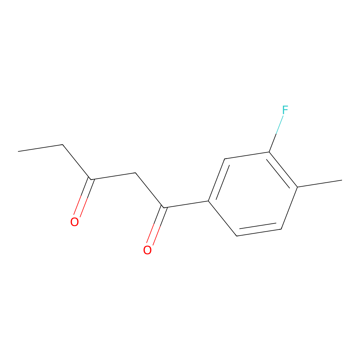 1-(3-Fluoro-4-methylphenyl)pentane-1,3-dione molecular structure, CAS 1508558-30-2