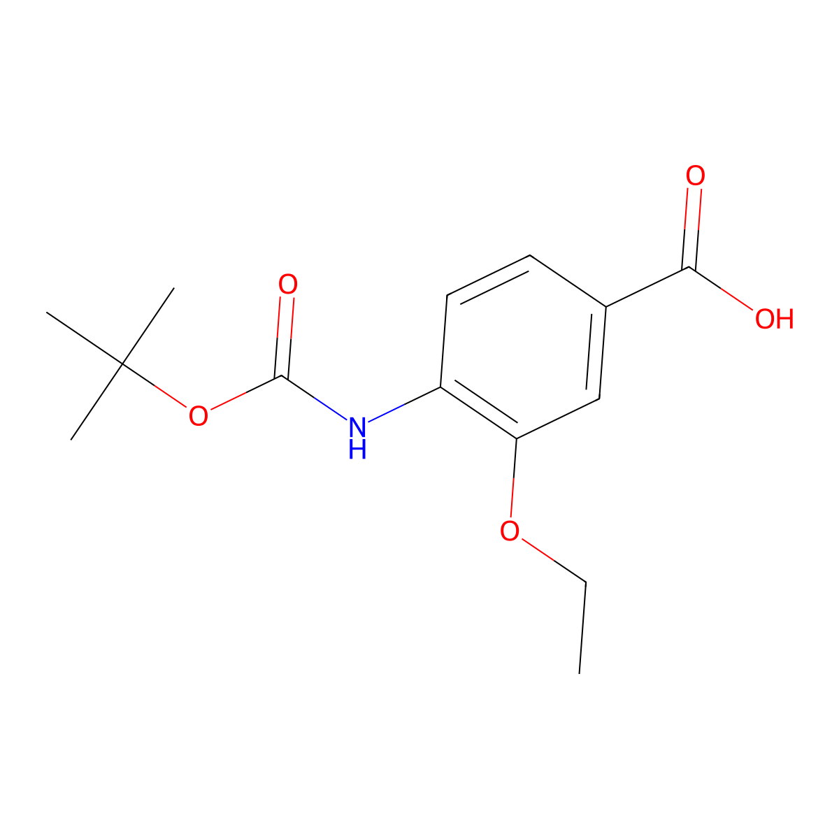 4-{[(Tert-butoxy)carbonyl]amino}-3-ethoxybenzoic acid molecular structure, CAS 1508558-97-1