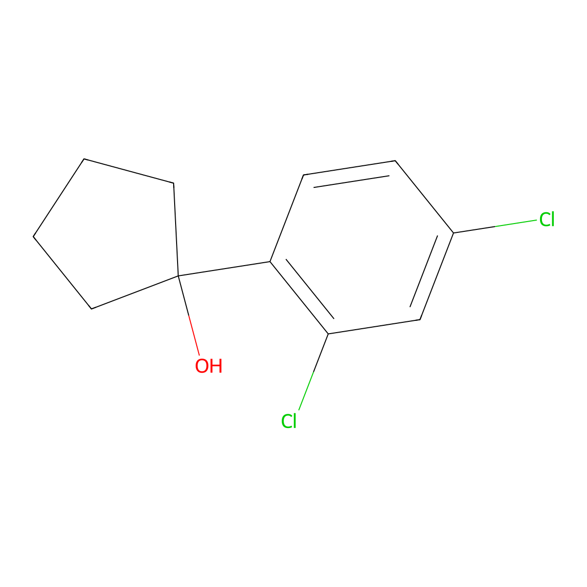 1-(2,4-Dichlorophenyl)cyclopentanol molecular structure, CAS 1508566-74-2
