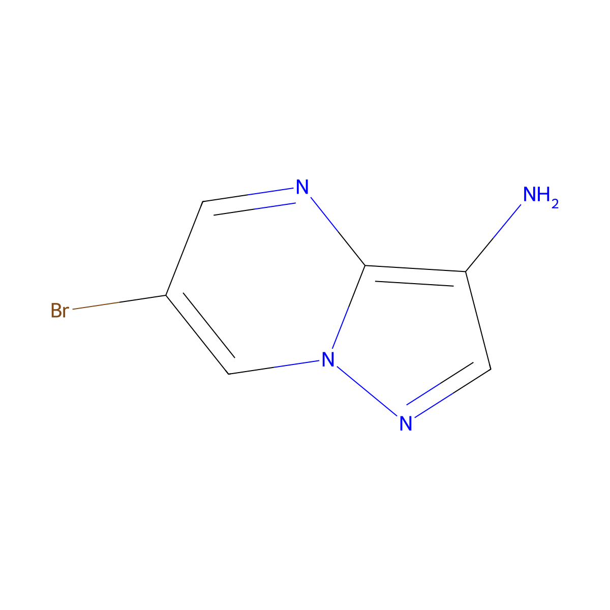 6-Bromopyrazolo[1,5-a]pyrimidin-3-amine molecular structure, CAS 1508567-18-7