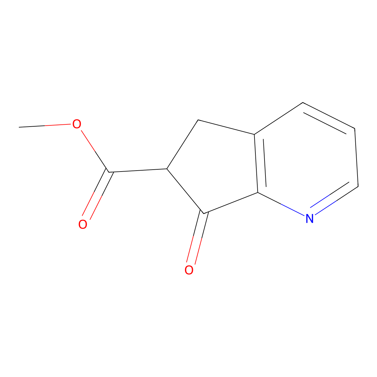Methyl 7-oxo-5H,6H,7H-cyclopenta[b]pyridine-6-carboxylate molecular structure, CAS 1508578-08-2