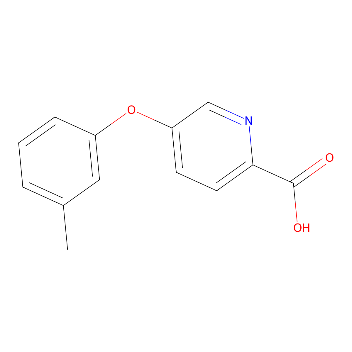 5-(3-Methylphenoxy)pyridine-2-carboxylic acid molecular structure, CAS 1508584-57-3