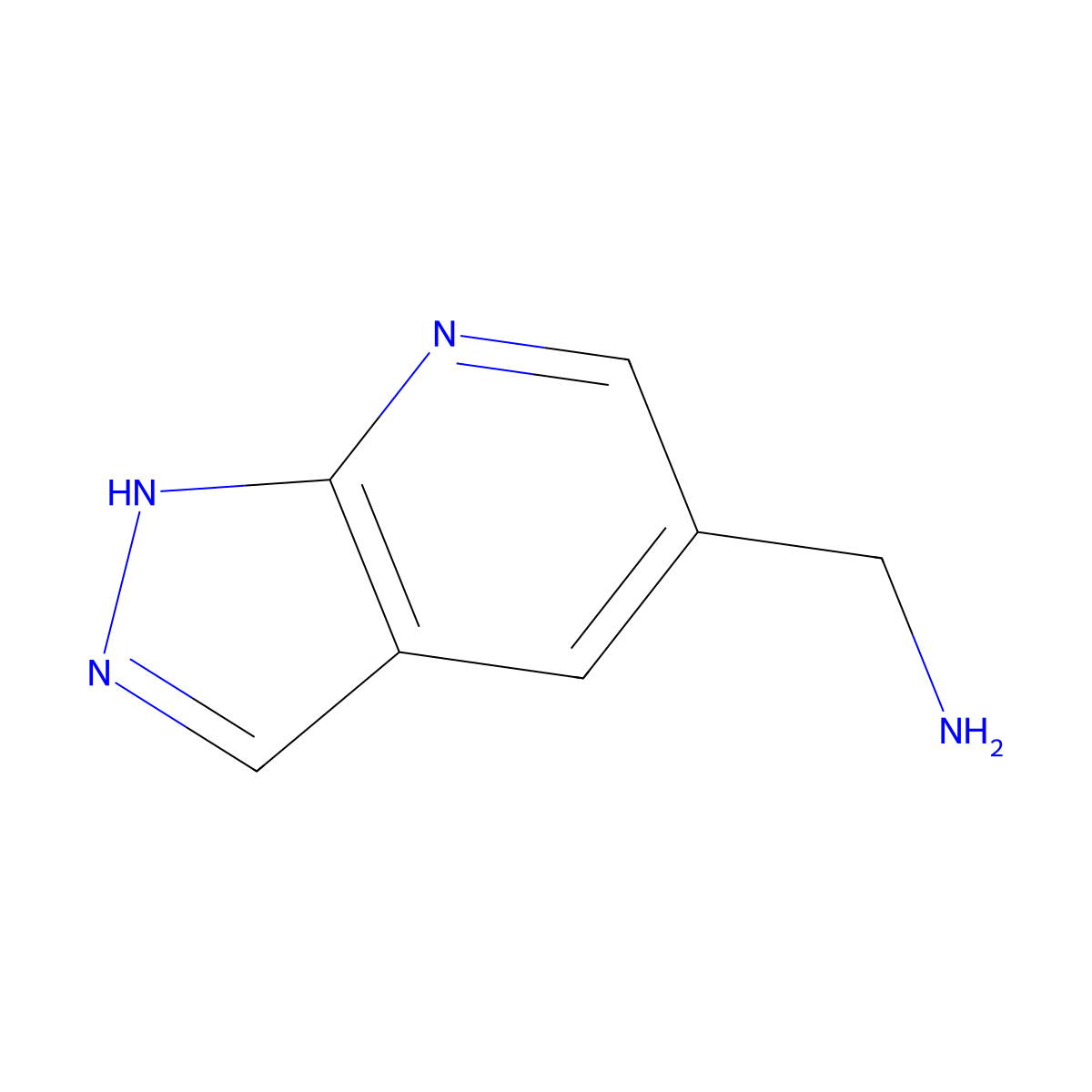 1H-pyrazolo[3,4-b]pyridin-5-ylmethanamine molecular structure, CAS 1508593-20-1