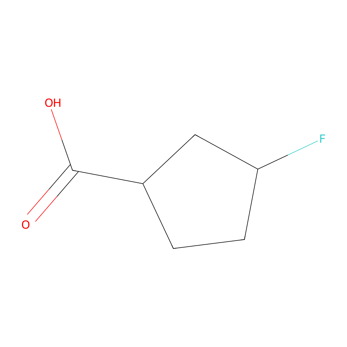 3-Fluorocyclopentane-1-carboxylic acid molecular structure, CAS 1508595-64-9