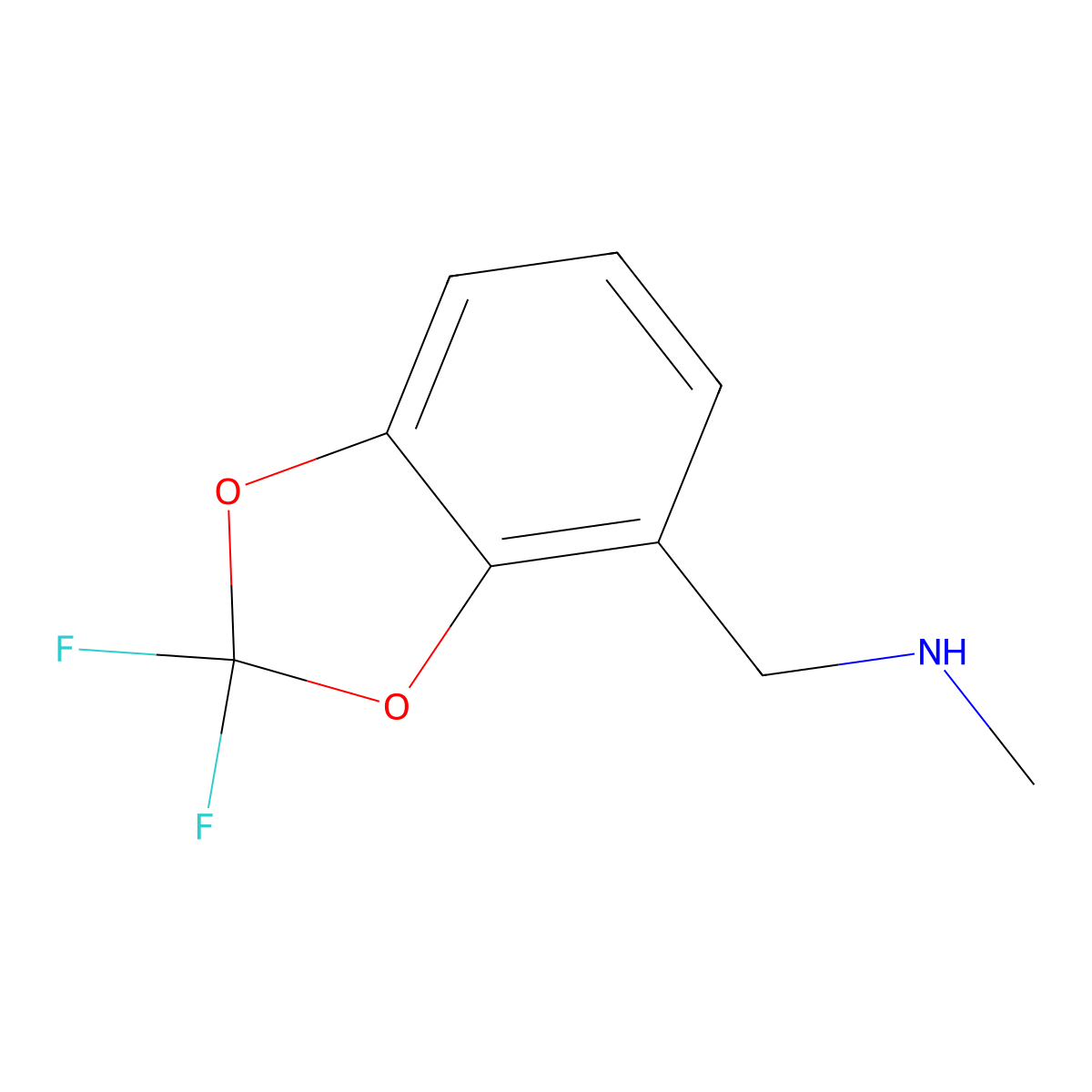 [(2,2-Difluoro-1,3-dioxaindan-4-yl)methyl](methyl)amine molecular structure, CAS 1508595-66-1