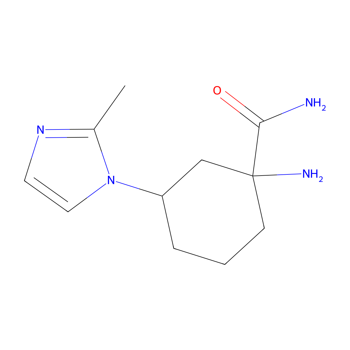 1-Amino-3-(2-methyl-1h-imidazol-1-yl)cyclohexane-1-carboxamide molecular structure, CAS 1508598-51-3