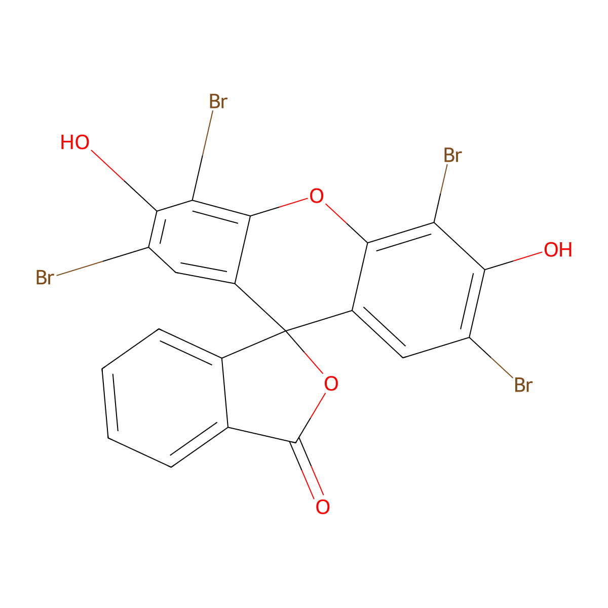 2',4',5',7'-Tetrabromofluorescein molecular structure, CAS 15086-94-9