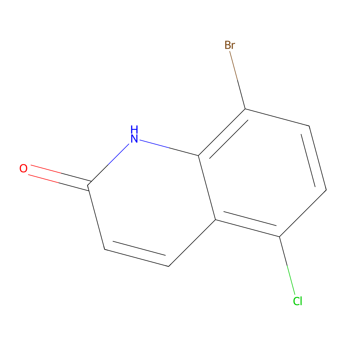 8-Bromo-5-chloro-1,2-dihydroquinolin-2-one molecular structure, CAS 1508619-42-8
