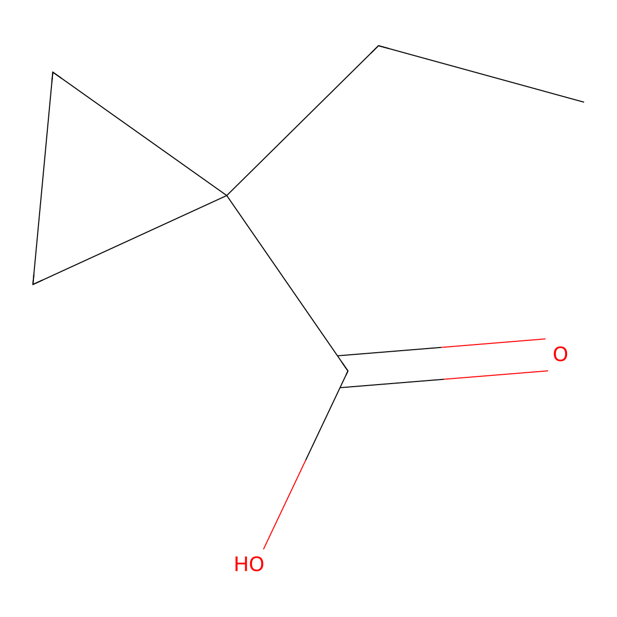 1-Ethylcyclopropane-1-carboxylic acid molecular structure, CAS 150864-95-2