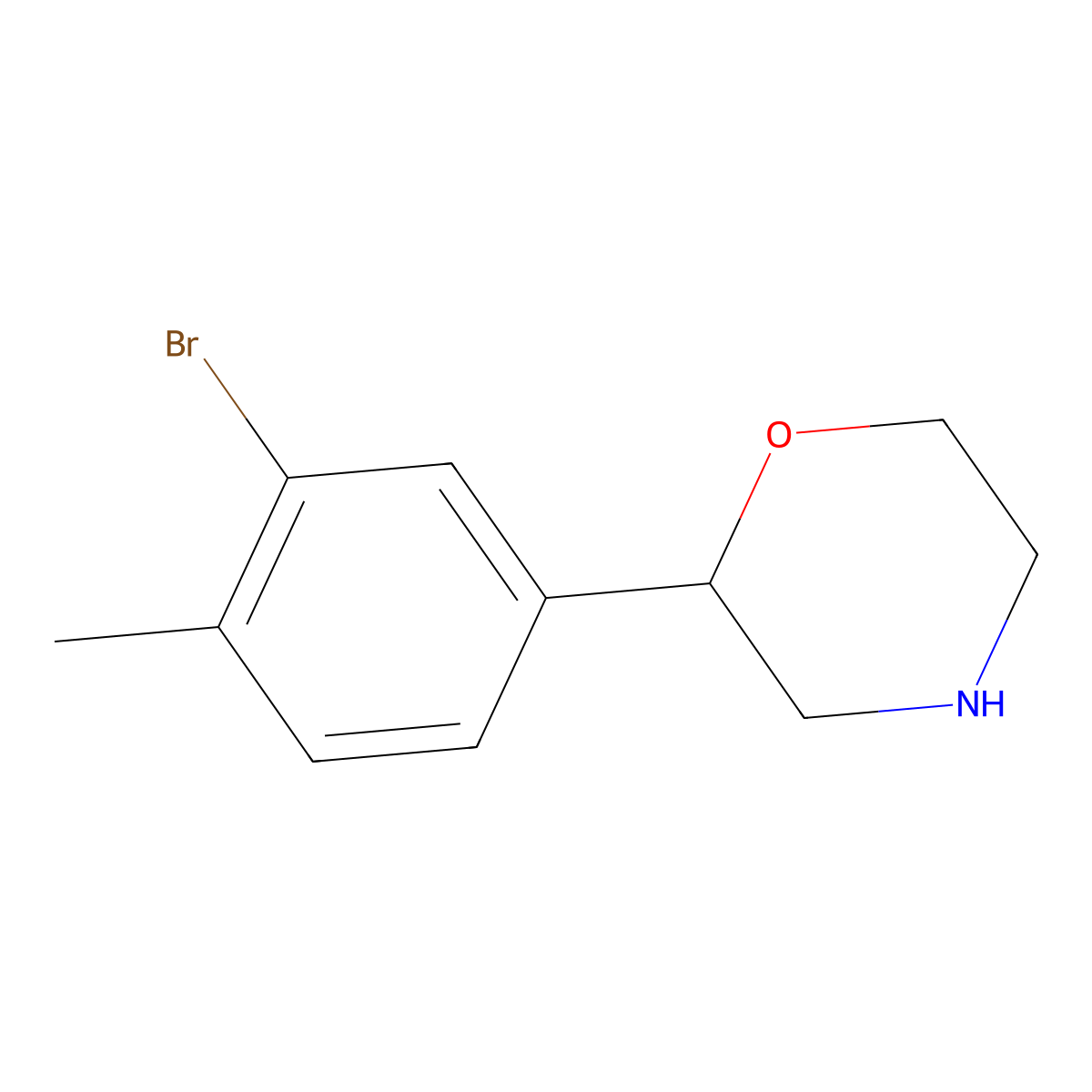 2-(3-Bromo-4-methylphenyl)morpholine molecular structure, CAS 1508643-74-0
