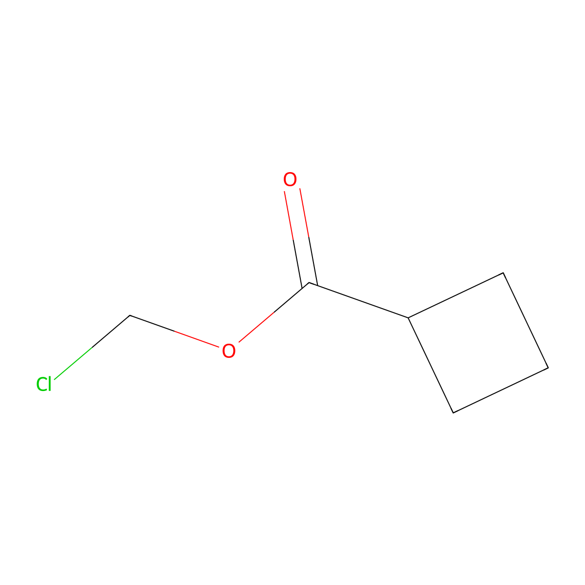 Chloromethyl cyclobutanecarboxylate molecular structure, CAS 150865-02-4