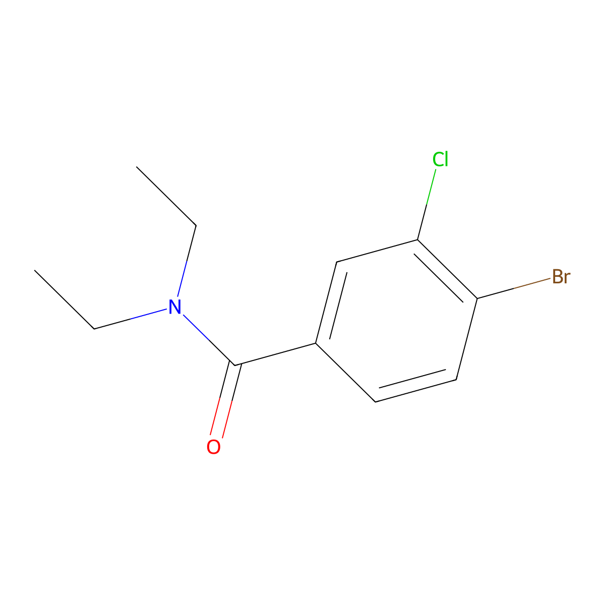 4-bromo-3-chloro-N,N-diethylbenzamide molecular structure, CAS 1508652-28-5