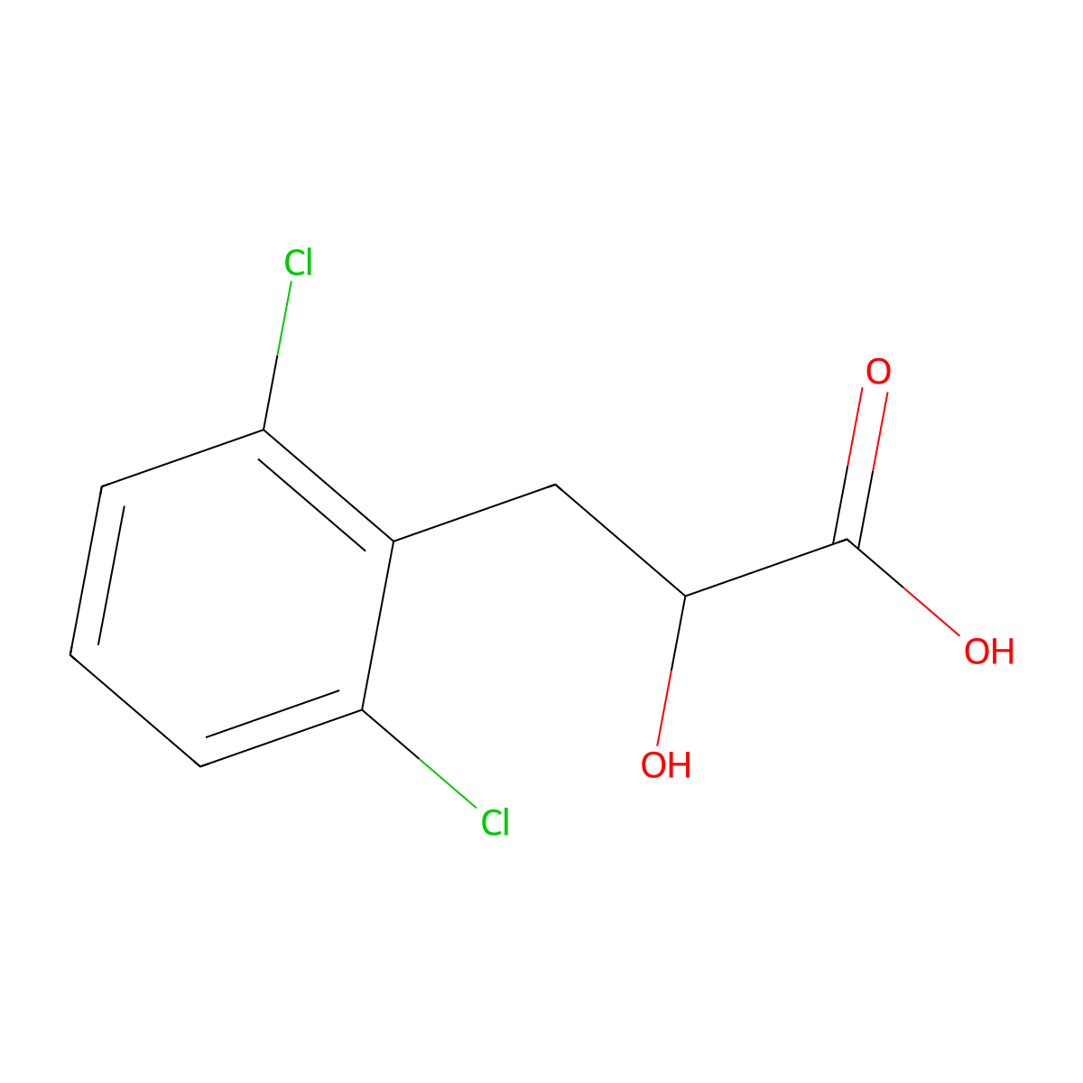 3-(2,6-Dichlorophenyl)-2-hydroxypropanoic acid molecular structure, CAS 1508654-31-6