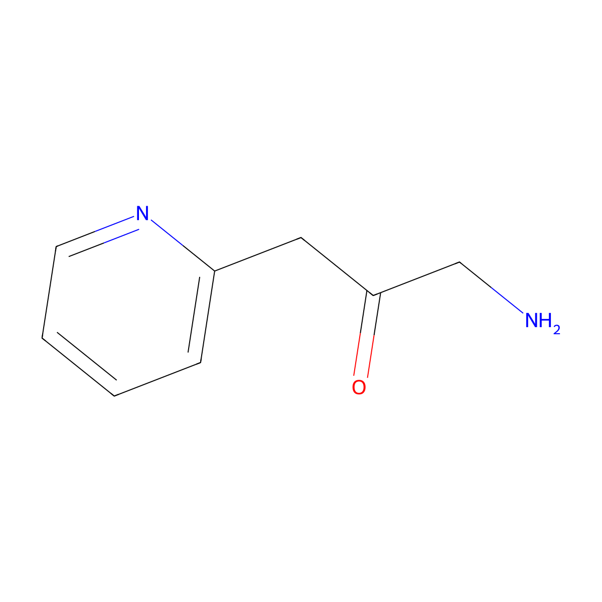 1-Amino-3-(pyridin-2-yl)propan-2-one molecular structure, CAS 1508655-42-2