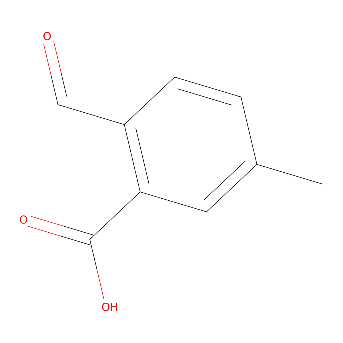 2-Formyl-5-methylbenzoic acid molecular structure, CAS 150867-03-1