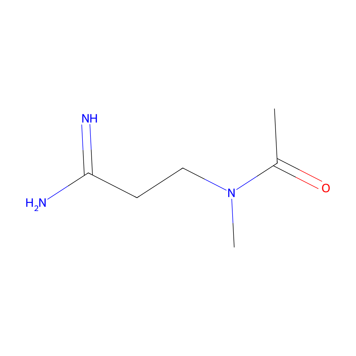 N-(2-carbamimidoylethyl)-N-methylacetamide molecular structure, CAS 1508681-36-4