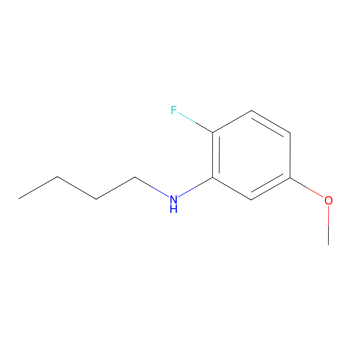 N-Butyl-2-fluoro-5-methoxyaniline molecular structure, CAS 1508687-21-5