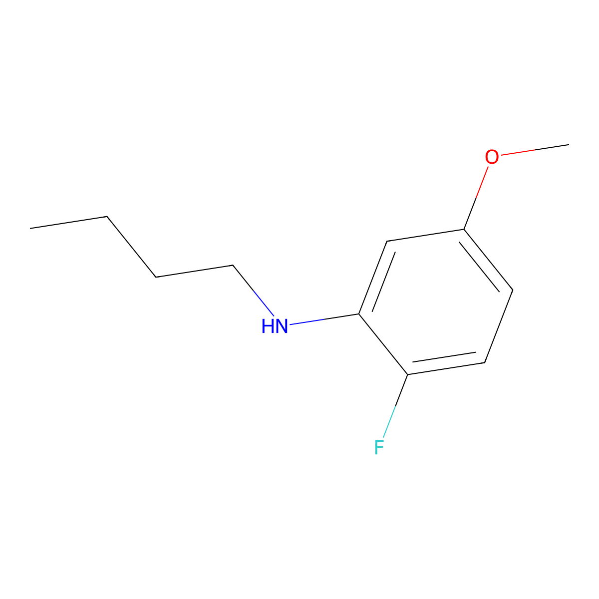 N-Butyl-2-fluoro-5-methoxyaniline molecular structure, CAS 1508687-21-5