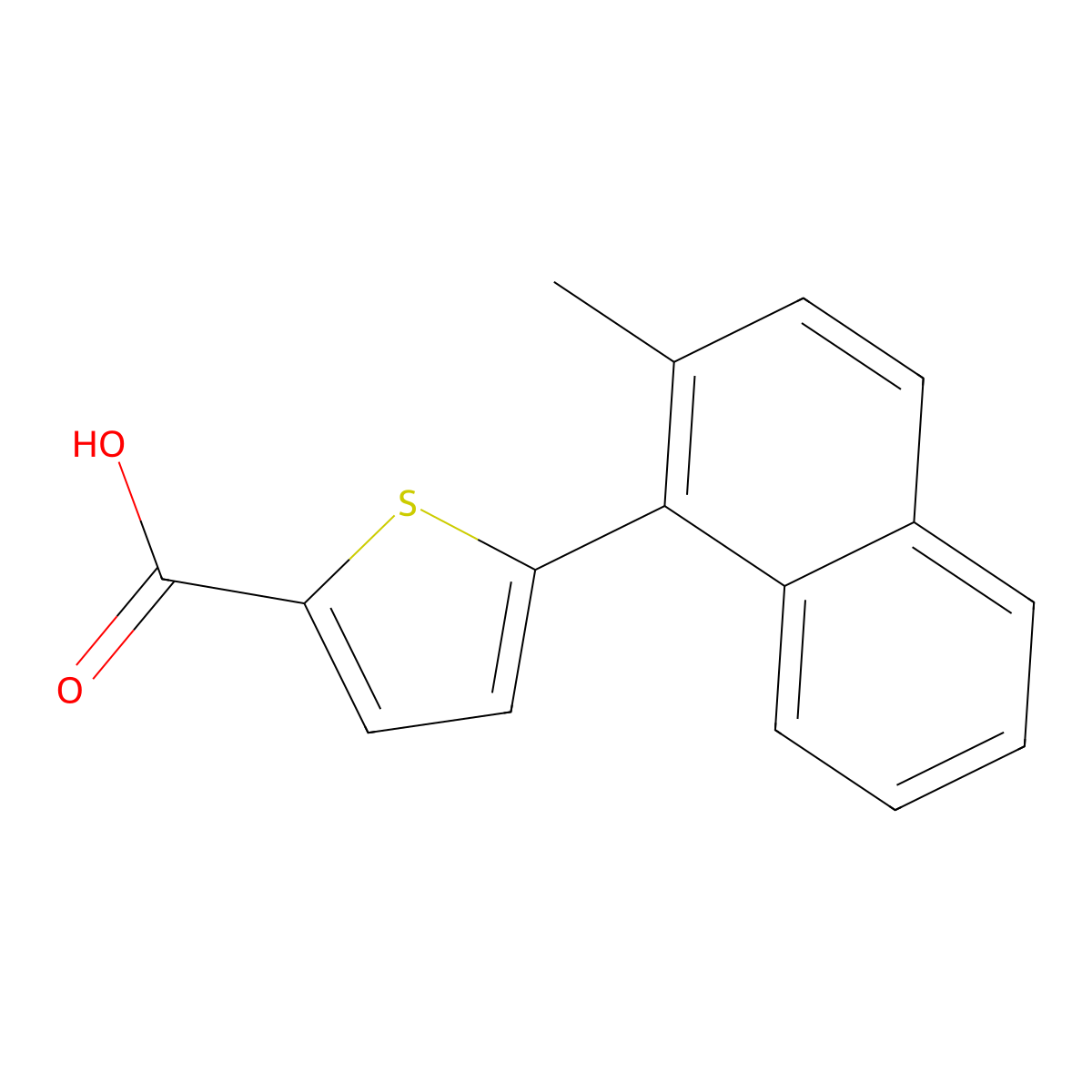 5-(2-Methyl-1-naphthalenyl)-2-thiophenecarboxylic acid molecular structure, CAS 1508691-98-2