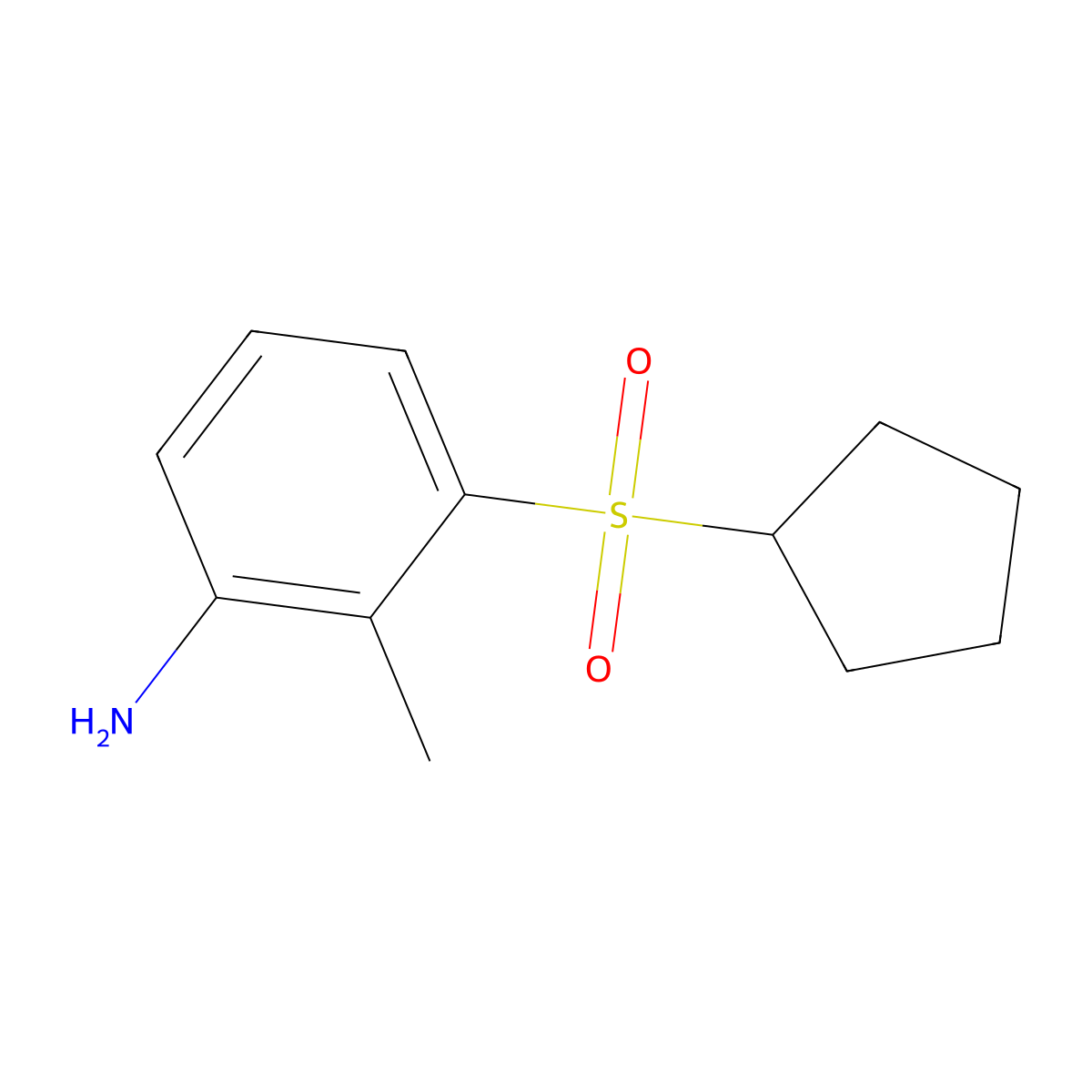 3-(Cyclopentylsulfonyl)-2-methylaniline molecular structure, CAS 1508692-21-4