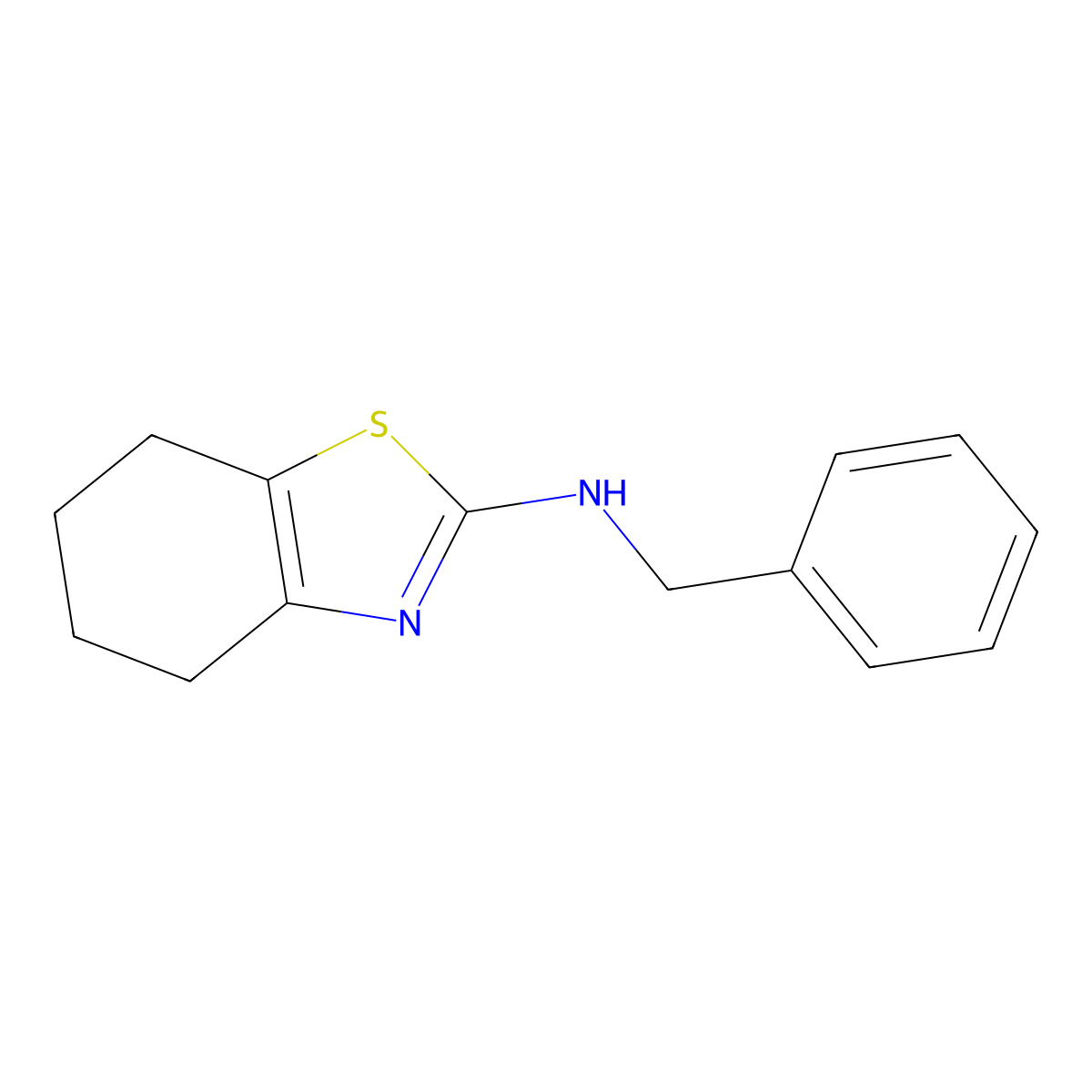 N-benzyl-4,5,6,7-tetrahydro-1,3-benzothiazol-2-amine molecular structure, CAS 15087-99-7