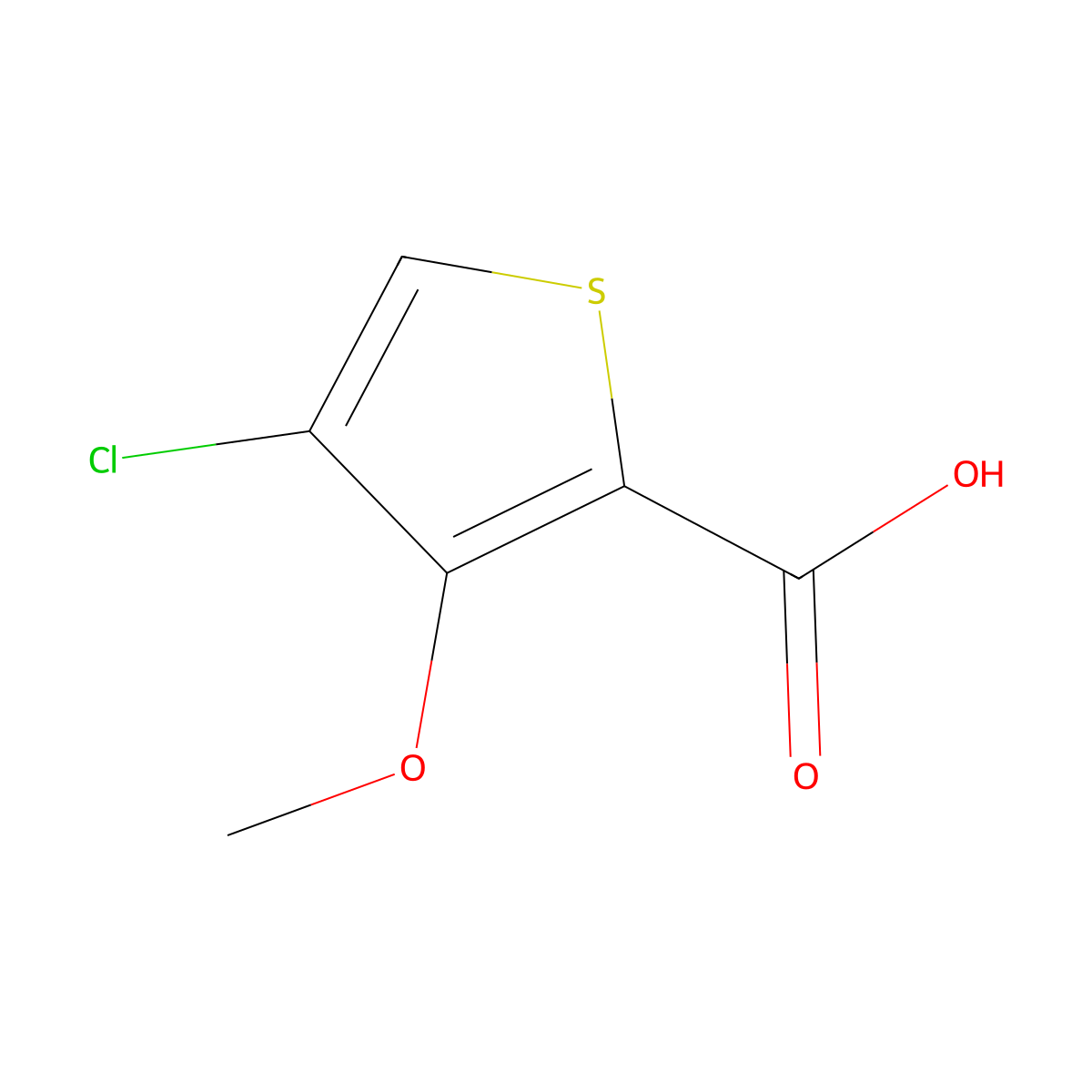 4-Chloro-3-methoxythiophene-2-carboxylic acid molecular structure, CAS 1508708-17-5