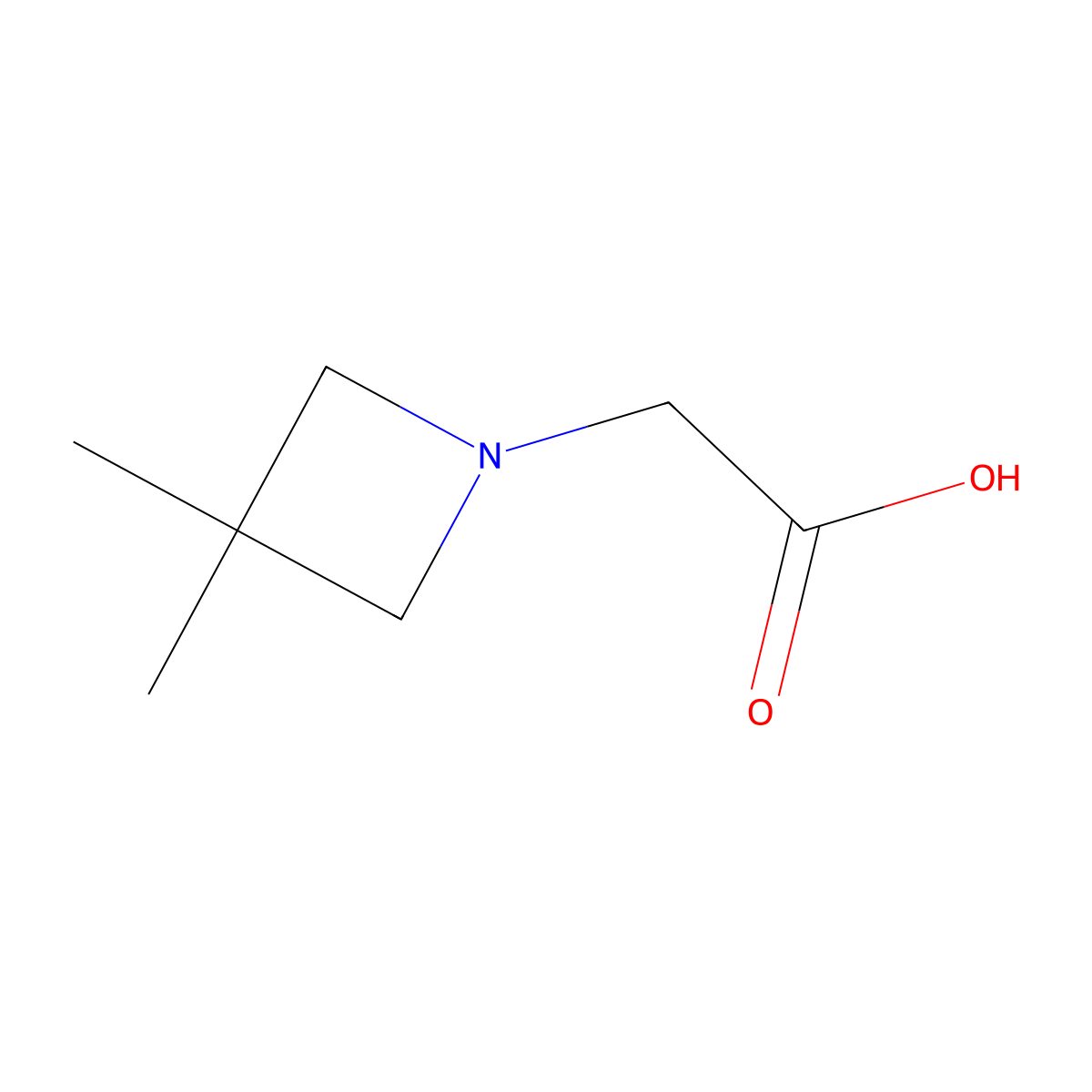 2-(3,3-Dimethylazetidin-1-yl)acetic acid molecular structure, CAS 1508708-79-9