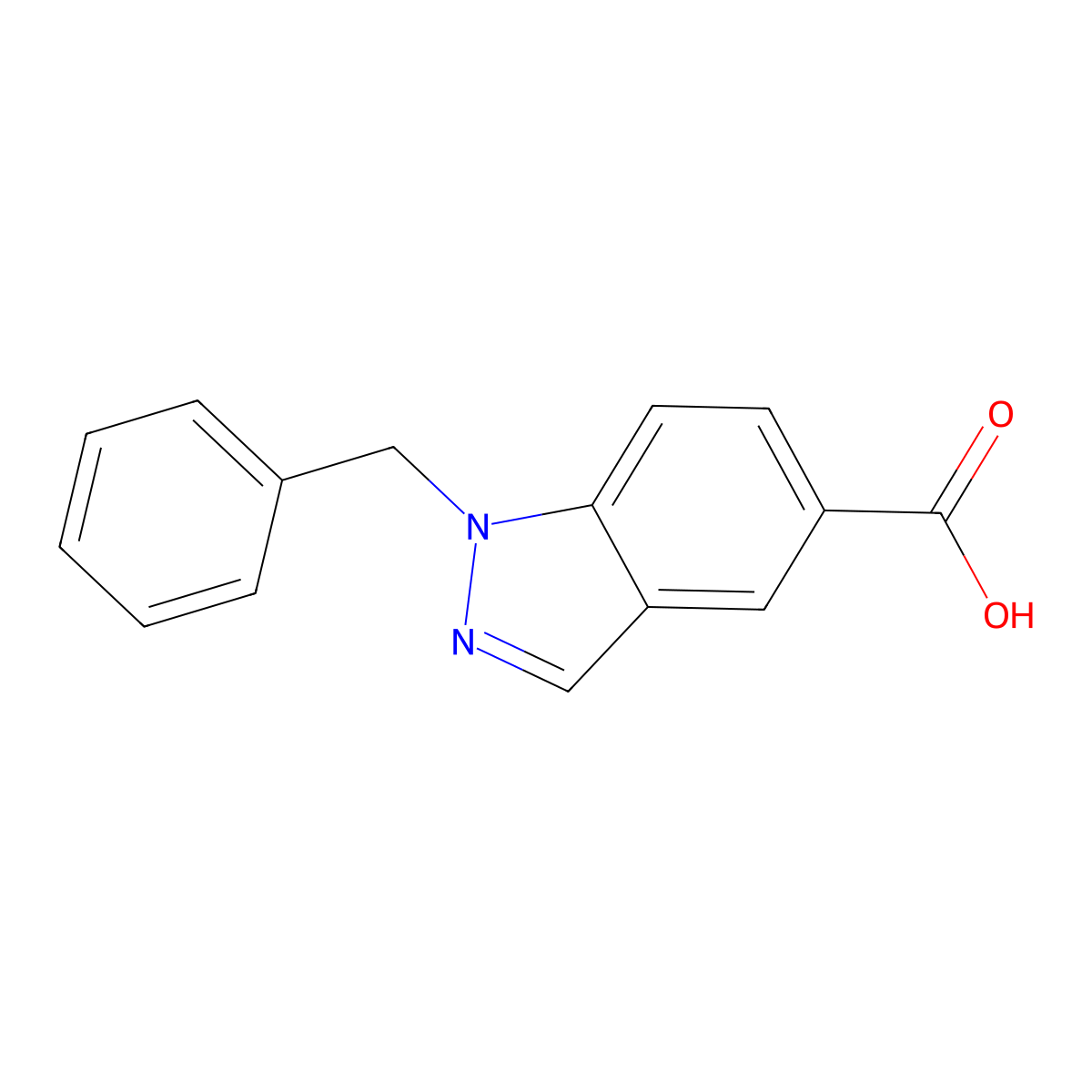 1-Benzyl-1H-indazole-5-carboxylic acid molecular structure, CAS 1508711-53-2