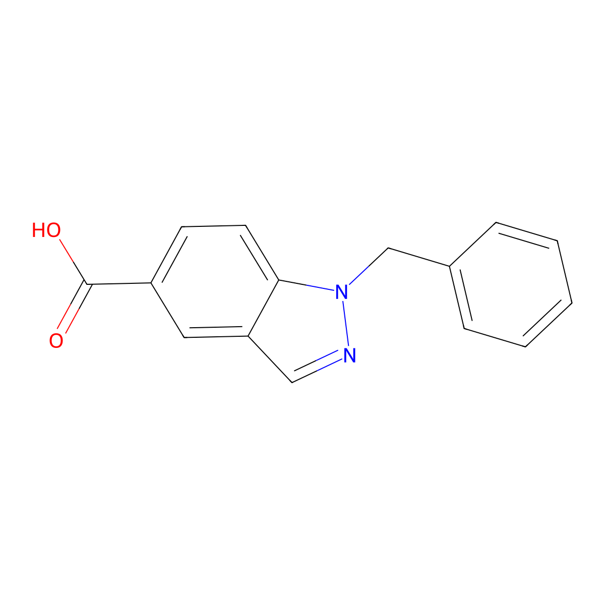 1-Benzyl-1H-indazole-5-carboxylic acid molecular structure, CAS 1508711-53-2
