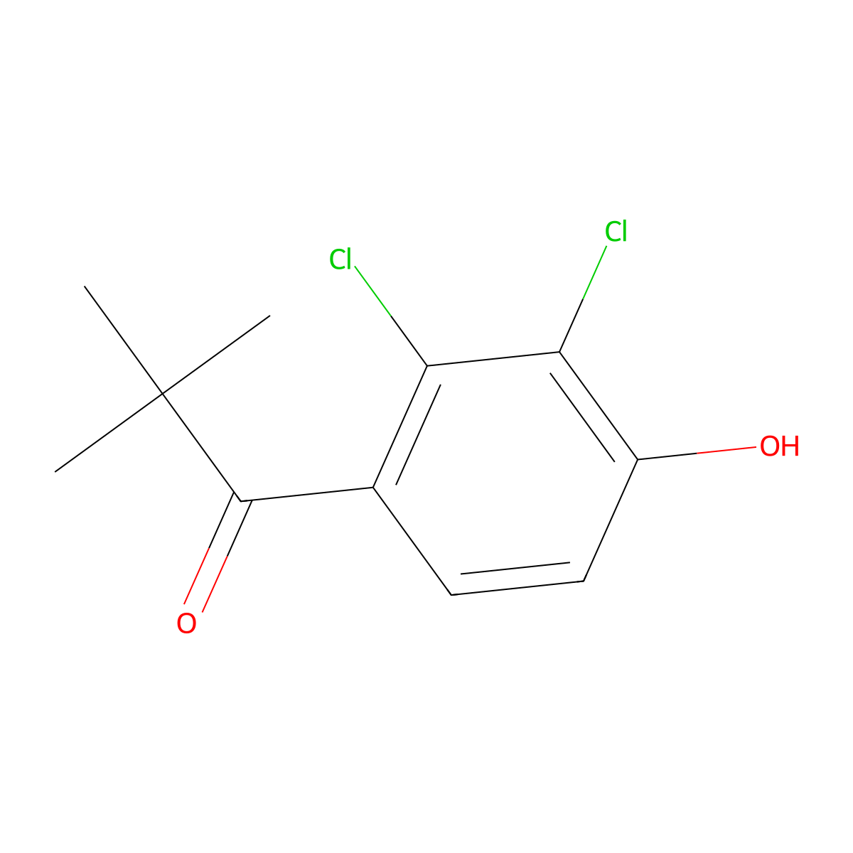 1-(2,3-Dichloro-4-hydroxyphenyl)-2,2-dimethylpropan-1-one molecular structure, CAS 1508725-20-9