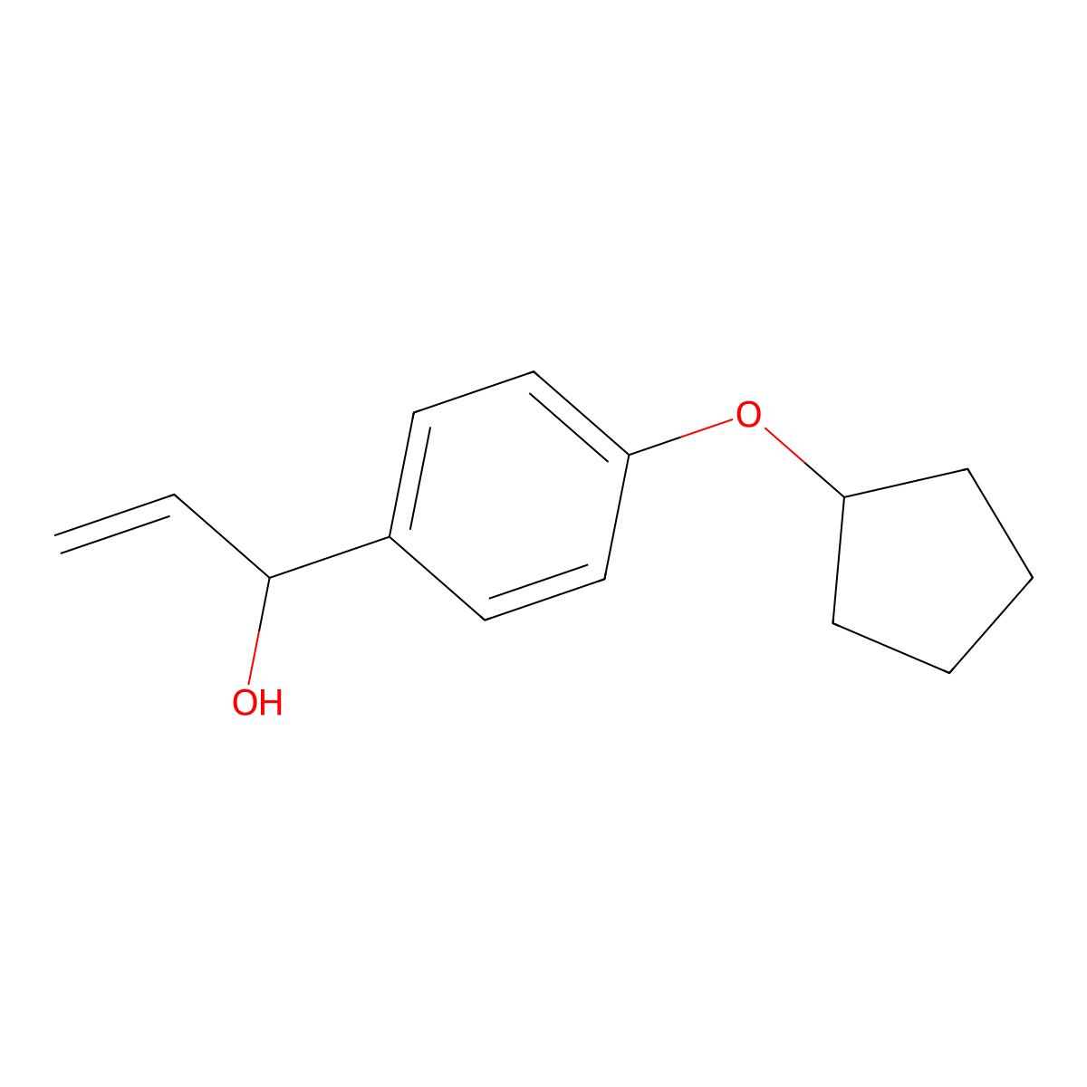 1-(4-(Cyclopentyloxy)phenyl)prop-2-en-1-ol molecular structure, CAS 1508758-98-2