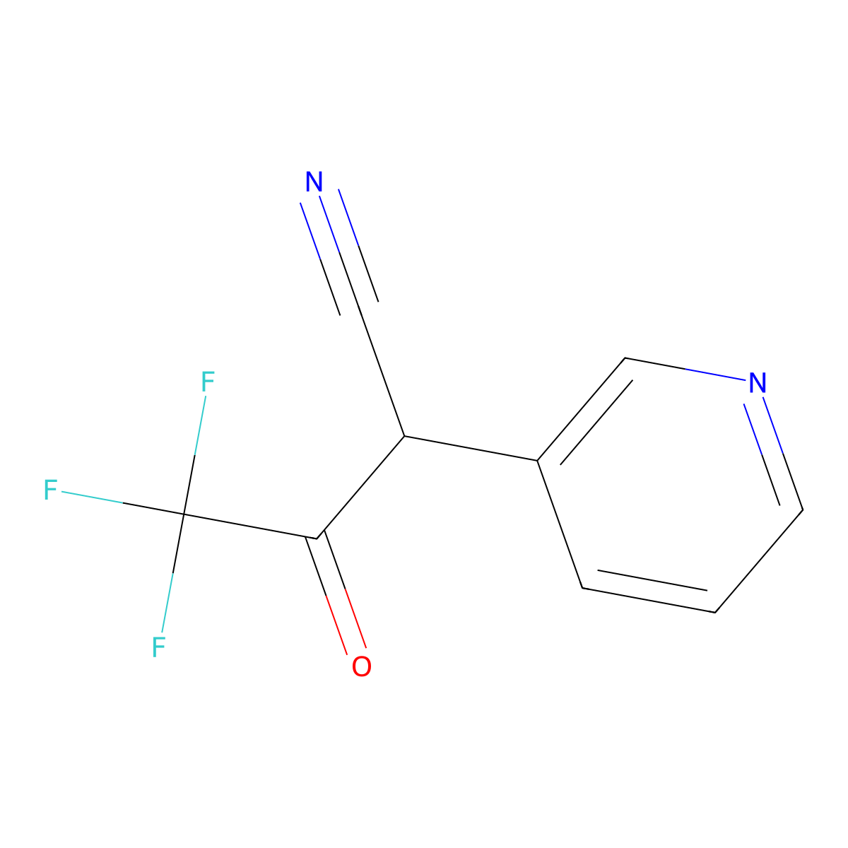 4,4,4-Trifluoro-3-oxo-2-(pyridin-3-YL)butanenitrile molecular structure, CAS 1508762-05-7